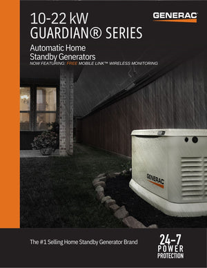 Generador de GAS GENERAC, 10 kW + Tranfer Switch de 16 circuitos + Wi-Fi