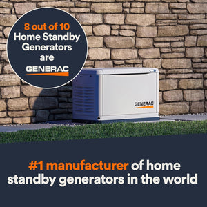 Generador de GAS GENERAC, 10 kW + Tranfer Switch de 16 circuitos + Wi-Fi