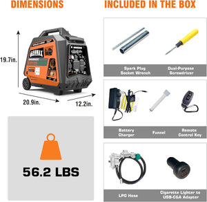 GENMAX GM4600IAEDC DUAL | 4,600 Watts/3,800 Watts de potencia