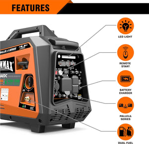GENMAX GM4600IAEDC DUAL | 4,600 Watts/3,800 Watts de potencia