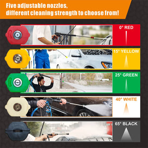 GENMAX 3200 PSI 2.5 GPM | Gas Powered Pressure Washer With 5 Quick Connect Nozzles