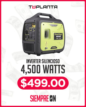 GreenMagic MG4500Di Super silencioso | Inverter |  Dual Fuel | 120V (Black Friday)