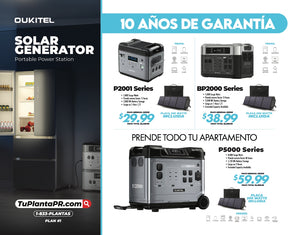 OUKITEL P5000 PRO | 5120Wh / 3600W + Placa Solar 400W.