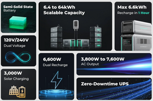 Batería Zendure SuperBase V 6.4KWh | 6438Wh + Placa Solar 400W.