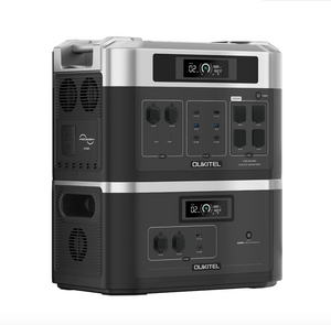 OUKITEL COMBO BP2000 + B2000 | 2048Wh / 2200W + Expansión B2000 de 2,048Wh + Placa solar de 200w.