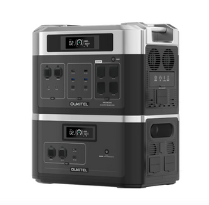 OUKITEL COMBO BP2000 + B2000 | 2048Wh / 2200W + Expansión B2000 de 2,048Wh + Placa solar de 200w.