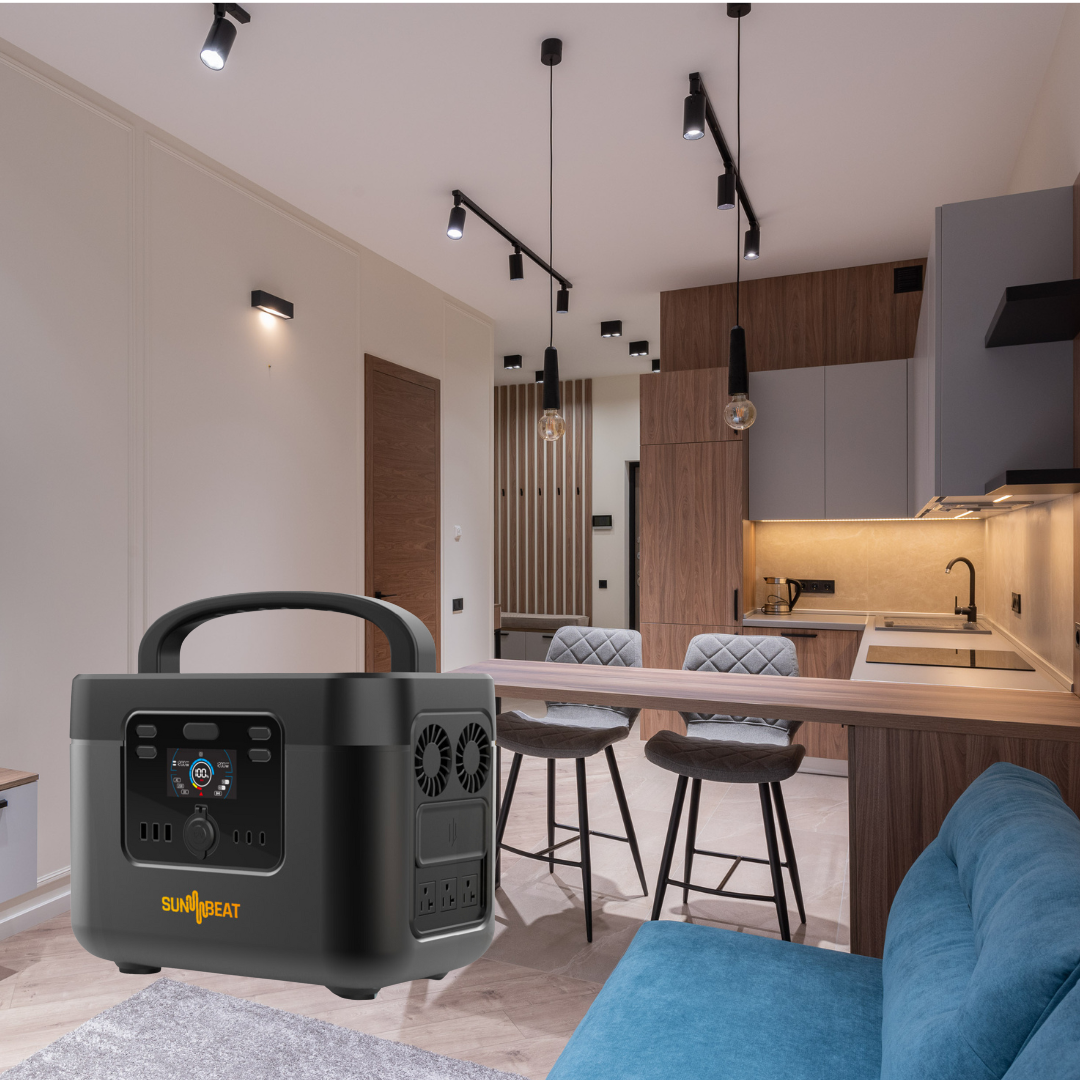 SunBeat GO UPS 1200W 1050Wh(Enow) + Placa de 100w (Perfecto para apartamentos o condominios)