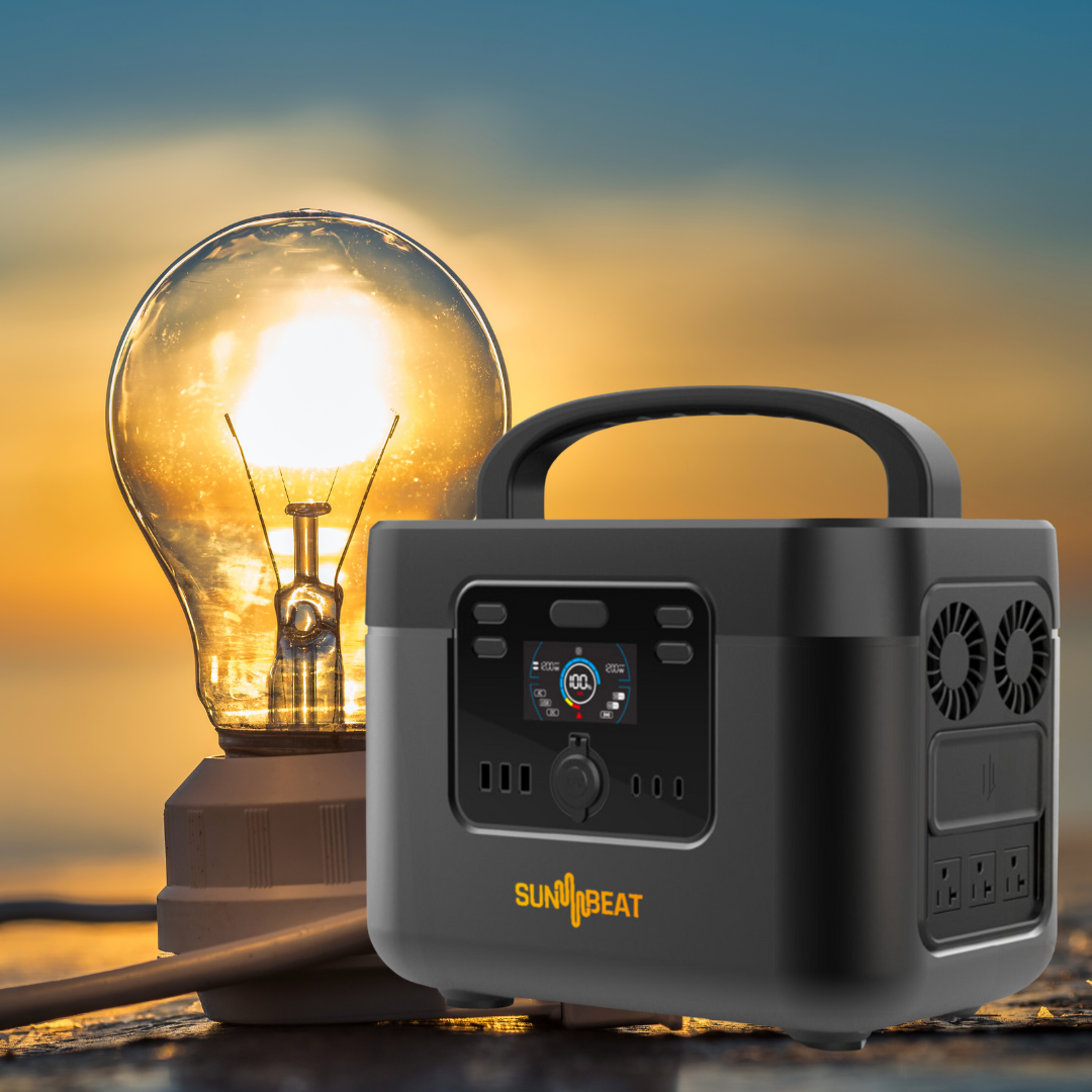 SunBeat GO UPS 1200W 1050Wh(Enow) + Placa de 100w (Perfecto para apartamentos o condominios)