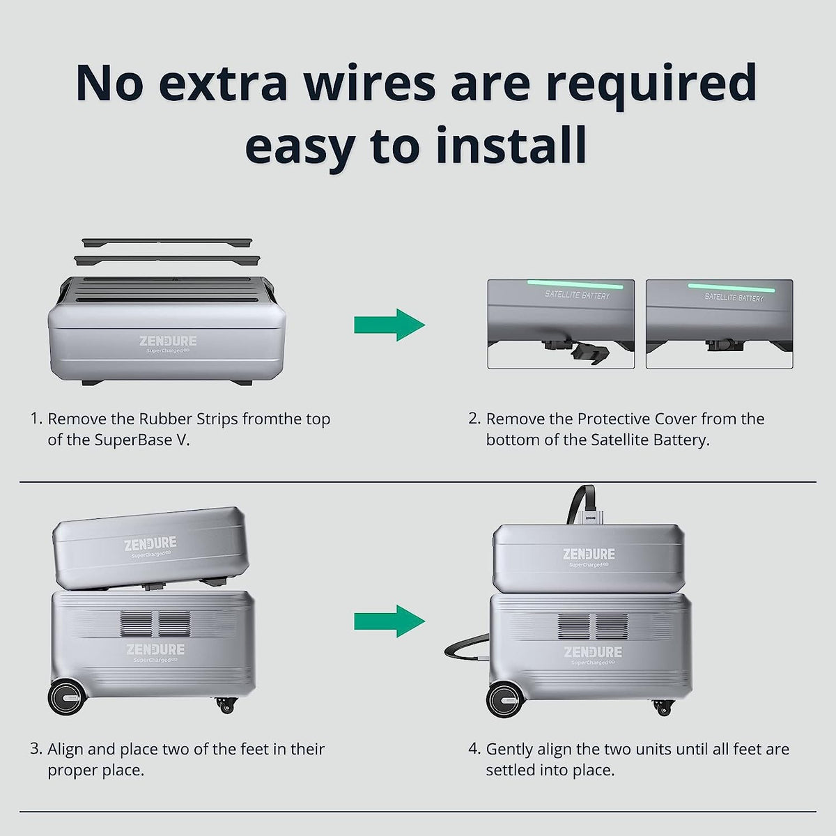 Zendure Satellite Battery 4608Wh | LiFePO4 | 120V/240V, 3800W ☀️♻️ | (Batería para ampliar el modelo SBV4600 Zendure hasta 46KWh).