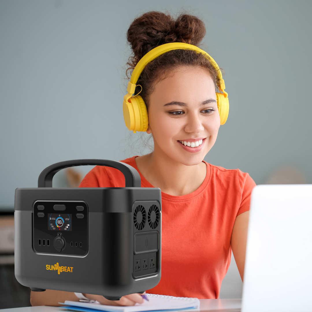 SunBeat GO UPS 1200W 1050Wh(Enow) + Placa de 100w (Perfecto para apartamentos o condominios)