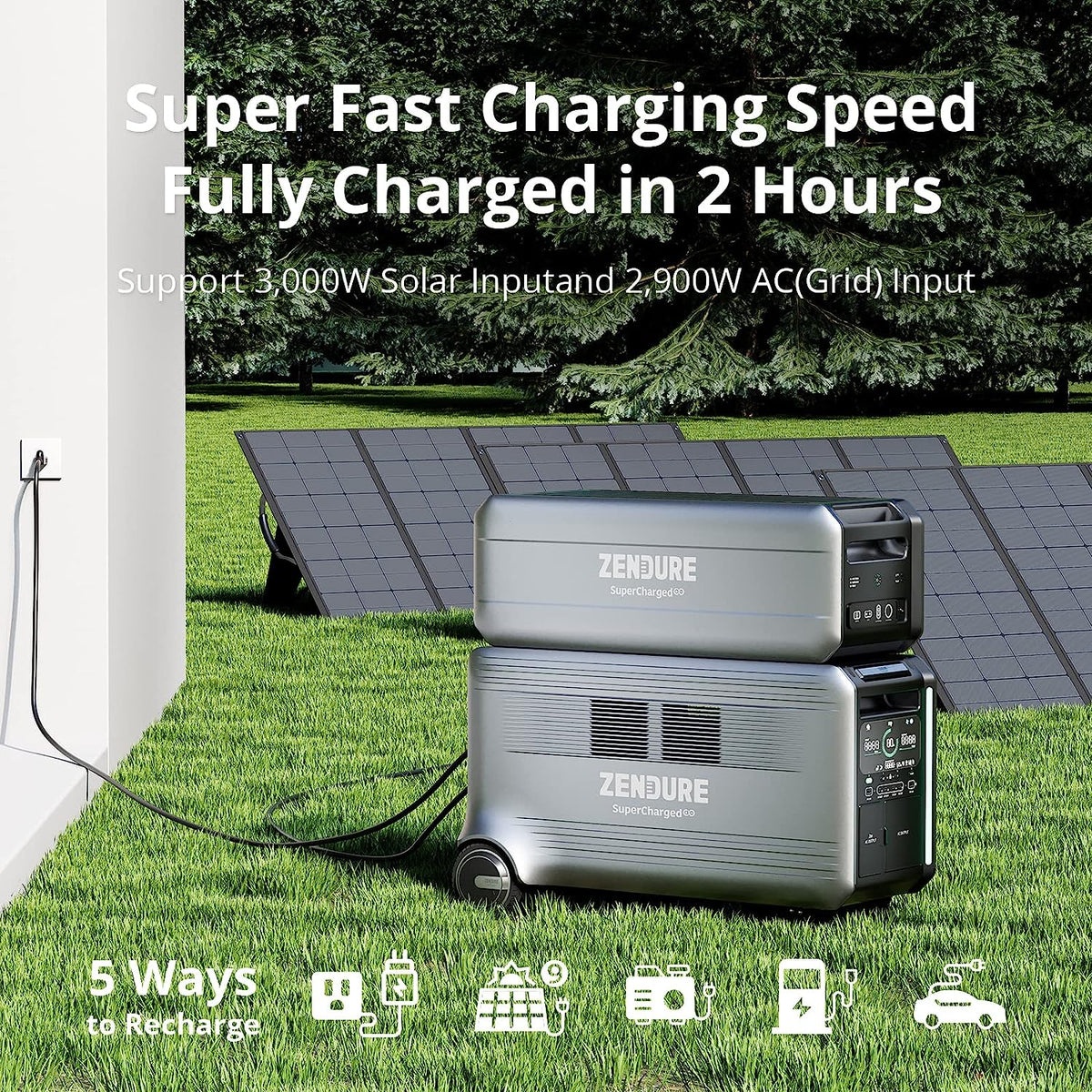 Zendure Satellite Battery 4608Wh | LiFePO4 | 120V/240V, 3800W ☀️♻️ | (Batería para ampliar el modelo SBV4600 Zendure hasta 46KWh).
