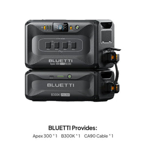 COMBO BLUETTI Apex 300 con batería de expansión B300K de 5529.6Wh