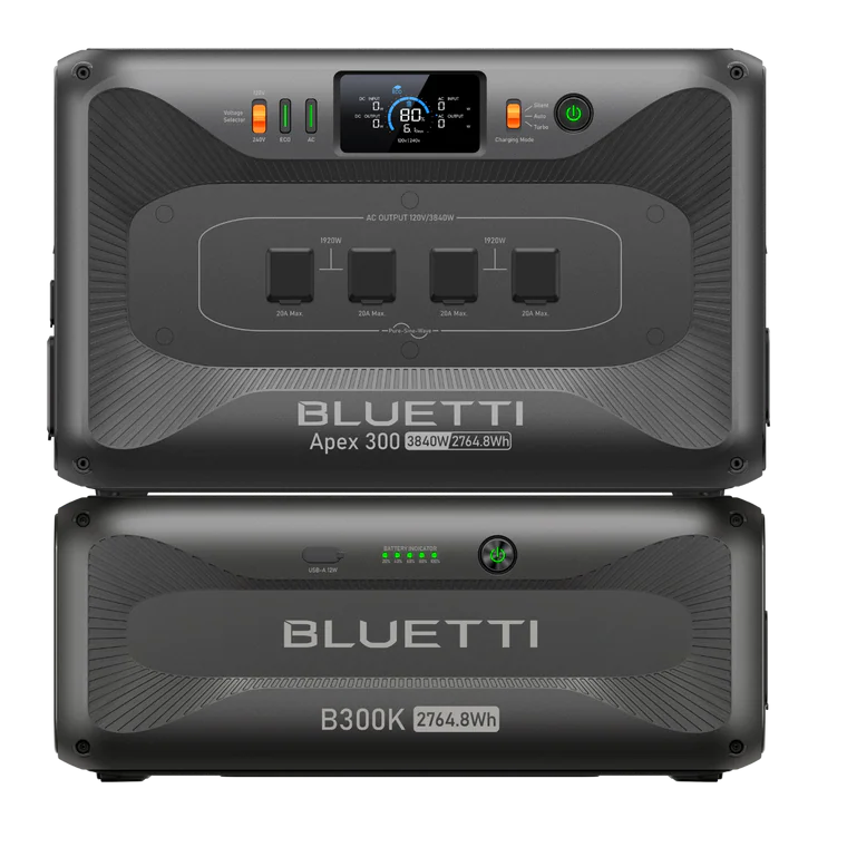 COMBO BLUETTI Apex 300 con batería de expansión B300K de 5529.6Wh