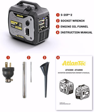 Atlantec AT2300i | Generador Inverter de 2300 Watts de pico / 1,800W funcionamiento
