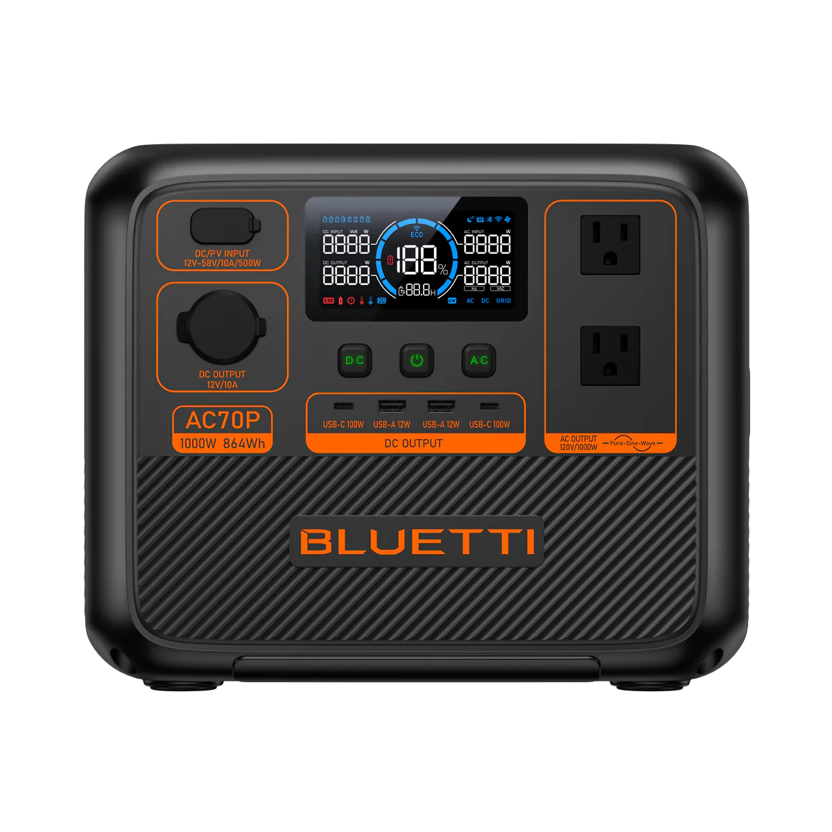 BLUETTI AC70P | 1000W / 864Wh