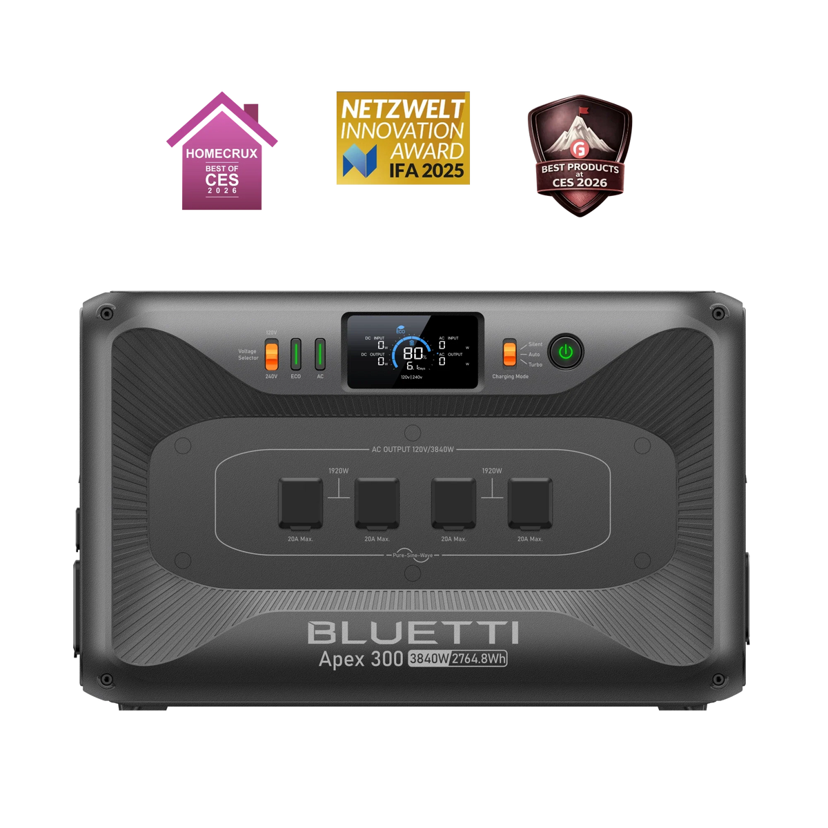 Batería portátil BLUETTI Apex 300 de 3840W y 2764.8Wh disponible en Tu Planta PR