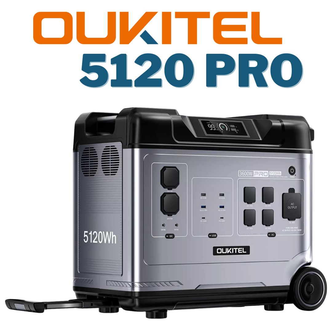 OUKITEL P5000 PRO | 5120Wh / 3600W + Placa Solar 400W.