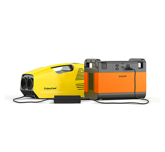 Enjoy Cool Power by Panasonic | Aire acondicionado portátil más ligero del mercado. 24 V, 220 W | No Incluye batería ni placa solar.