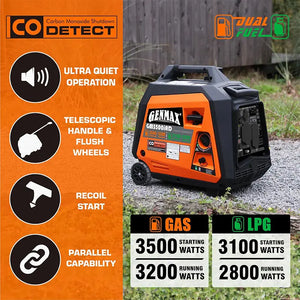 GENMAX GM3500iAD | Inverter | 3500 Watt | Dual Tank