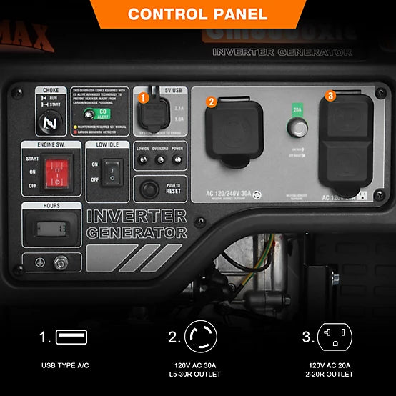 Generador Inverter GENMAX 6000W Dual Fuel
