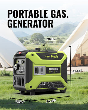 GreenMagic MG6500DEi  Generador Inverter Dual Fuel 6500W Silencioso (Ideal para casa en Puerto Rico)