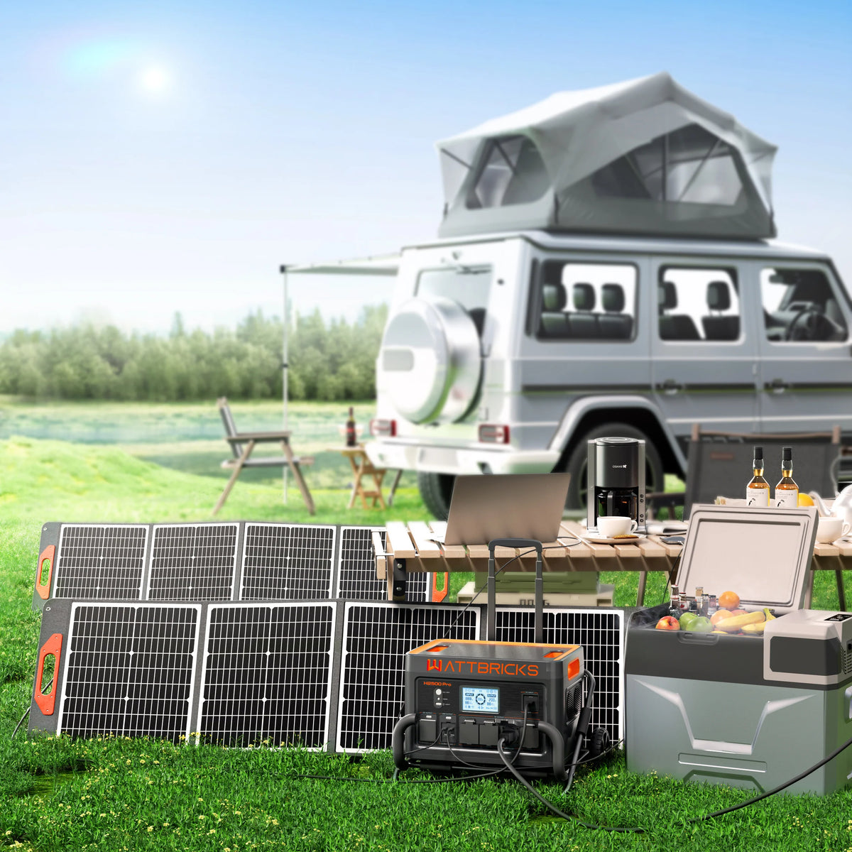 WATTBRICKS H2500PRO | 2048Wh + Placa Solar de 200W