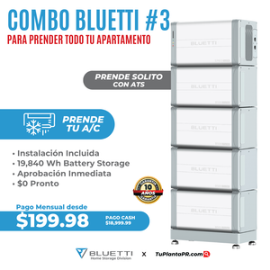 COMBO #3 BLUETTI | PARA PRENDER TODO TU APARTAMENTO CON 19,840 Wh DE ALMACENAMIENTO