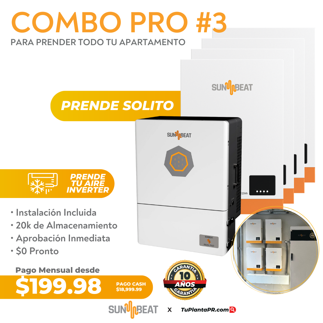 Combo #3 | SUNBEAT PRO PARA PRENDER TODO TU APARTAMENTO HASTA TU AIRE ACONDICIONADO