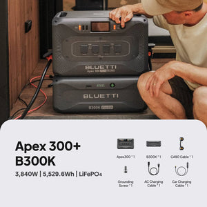 BLUETTI Apex 300 + B300K | 3,840W / 5,529.6Wh | 120V y 240V | COMBO