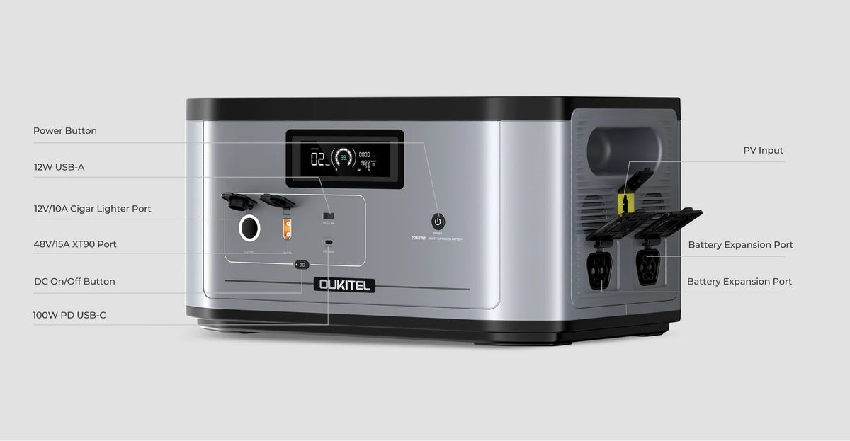 OUKITEL B2000 batería expandible | 2,048Watts Horas.