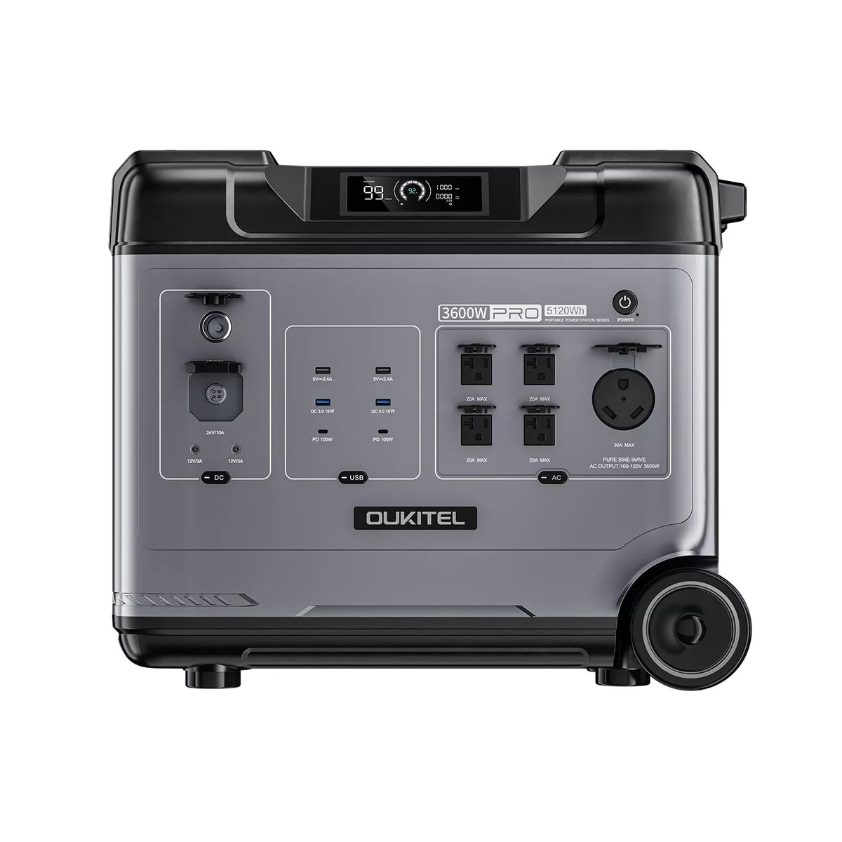 OUKITEL P5000 PRO | 5120Wh / 3600W + Placa Solar 400W.