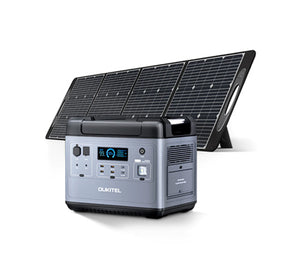 Oukitel P2001 Power Station | 2000Wh/2000W + Placa Solar 200W | Batería solar LiFePO4 | (Perfecto para apartamentos o condominios)