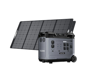 OUKITEL P5000 Portable Power Station | 2200W/5120Wh + Placa Solar 400W |  Batería solar LiFePO4 | (Perfecto para apartamentos o condominios)