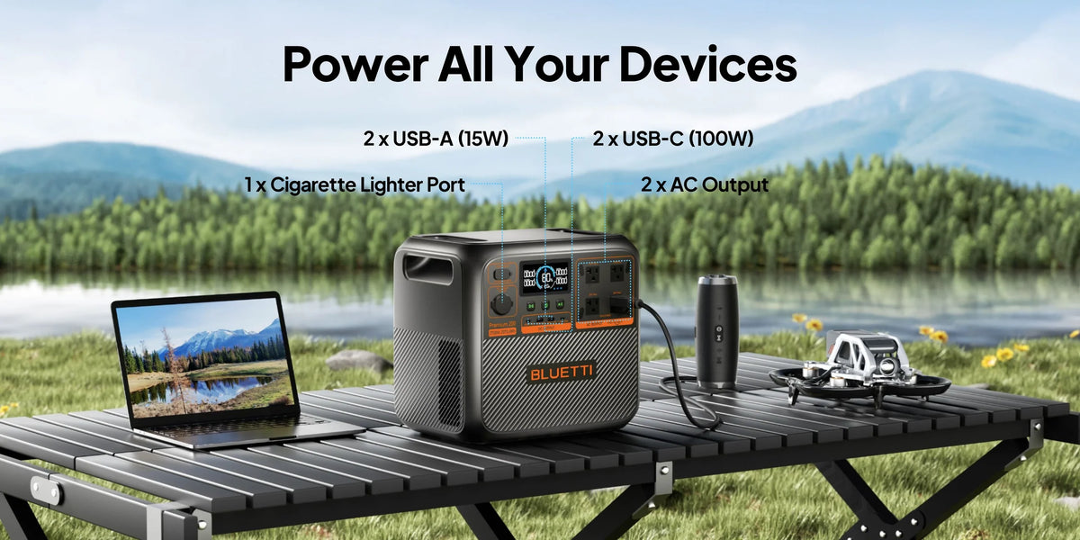 BLUETTI Premium 200 V2 | 2,073.6Wh + Placa de 100 Watts