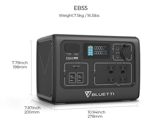 BLUETTI EB55 | 537Wh / 700w.