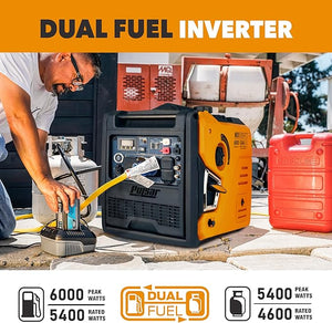 Pulsar NEX60BiSRCO | DUAL 6,000/5,400 Watts "Inverter" prende por botón y "Beeper"