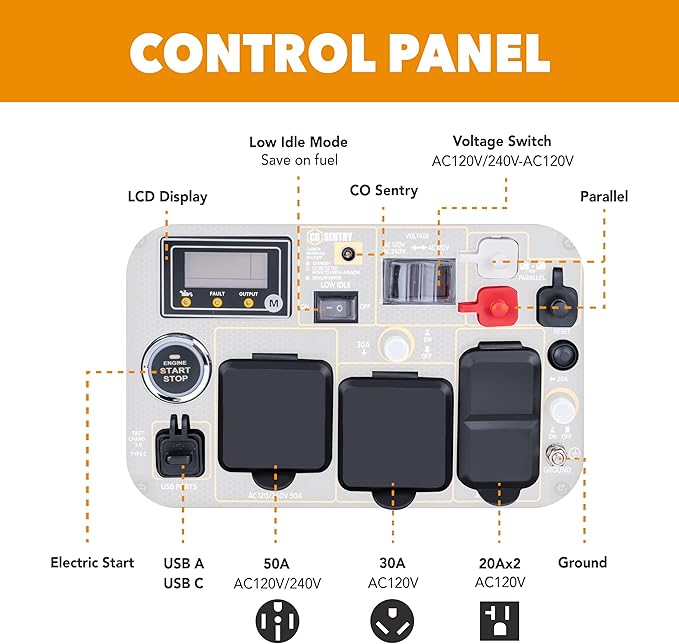 Pulsar NEX60BiSRCO | DUAL 6,000/5,400 Watts "Inverter" prende por botón y "Beeper"