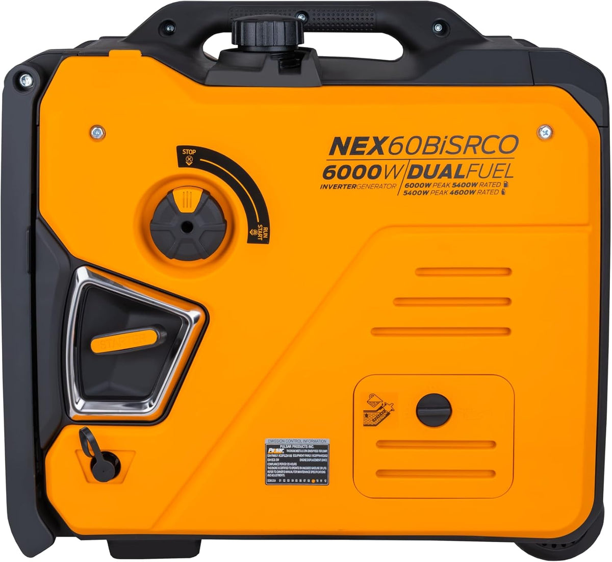 Pulsar NEX60BiSRCO | DUAL 6,000/5,400 Watts "Inverter" prende por botón y "Beeper"