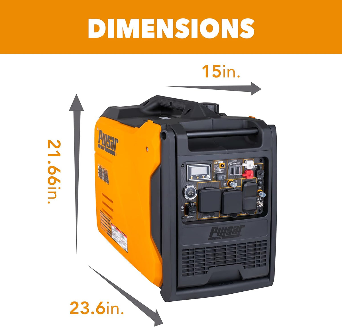 Pulsar NEX60BiSRCO | DUAL 6,000/5,400 Watts "Inverter" prende por botón y "Beeper"
