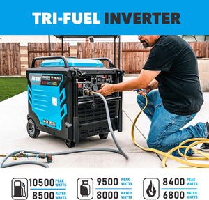 Pulsar PGD105TiSCO | Trifuel "Inverter" 10,500w/8,500W prende por botón y "Beeper"