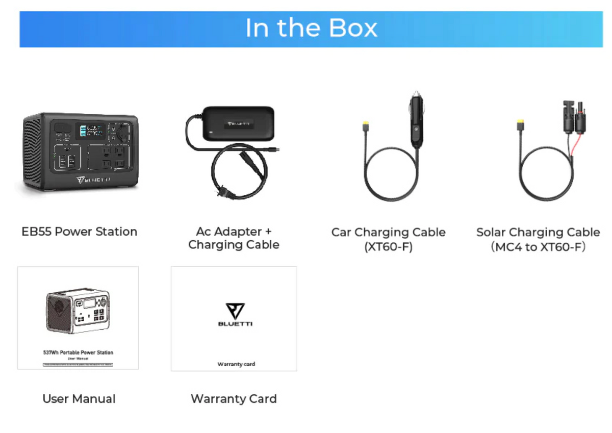 BLUETTI EB55 | 537Wh / 700w.