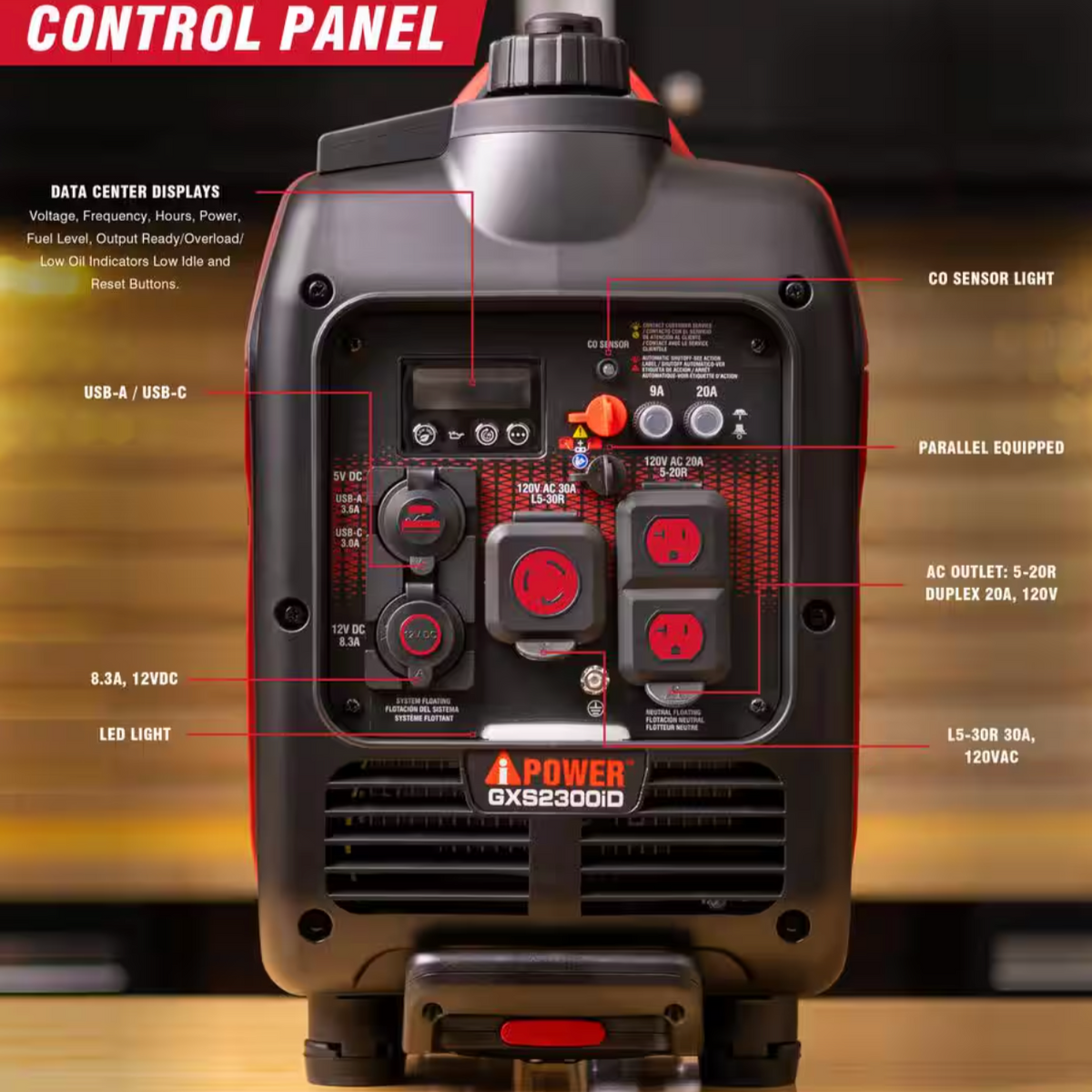 Generador A-IPOWER Dual Fuel Inverter GXS2300iD | 2300 Watt | Prende por YOYO