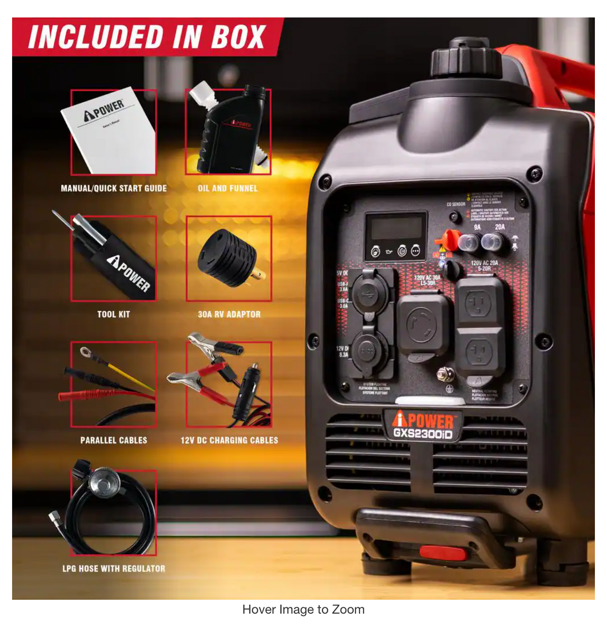 Generador A-IPOWER Dual Fuel Inverter GXS2300iD | 2300 Watt | Prende por YOYO