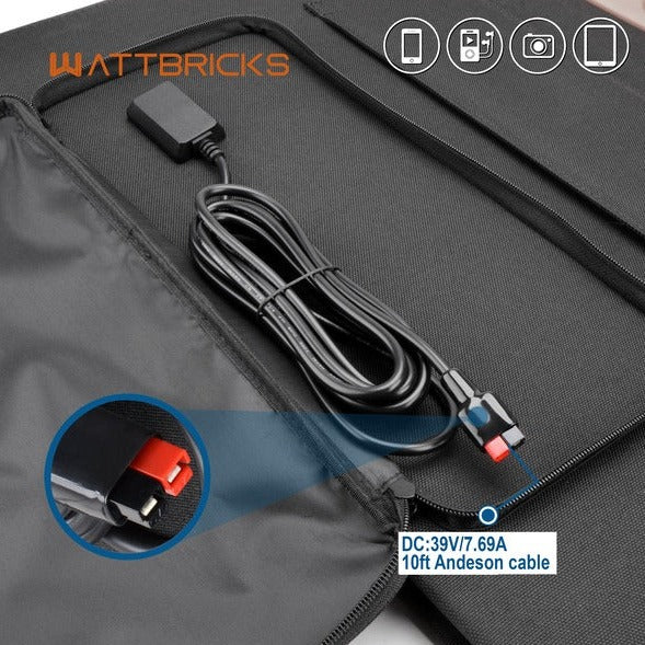 Placa Solar_Wattbricks_400 Watts_10 pies_Cable Anderson