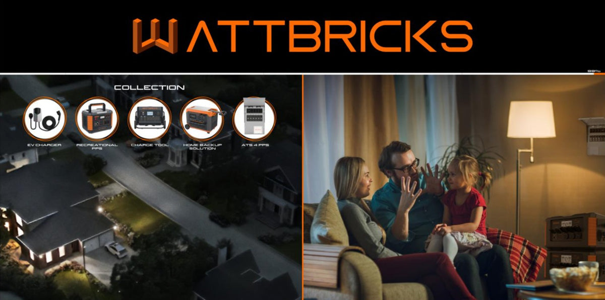 WATTBRICKS  WF3600 | 3072Wh + Placa solar de 400 Watts.