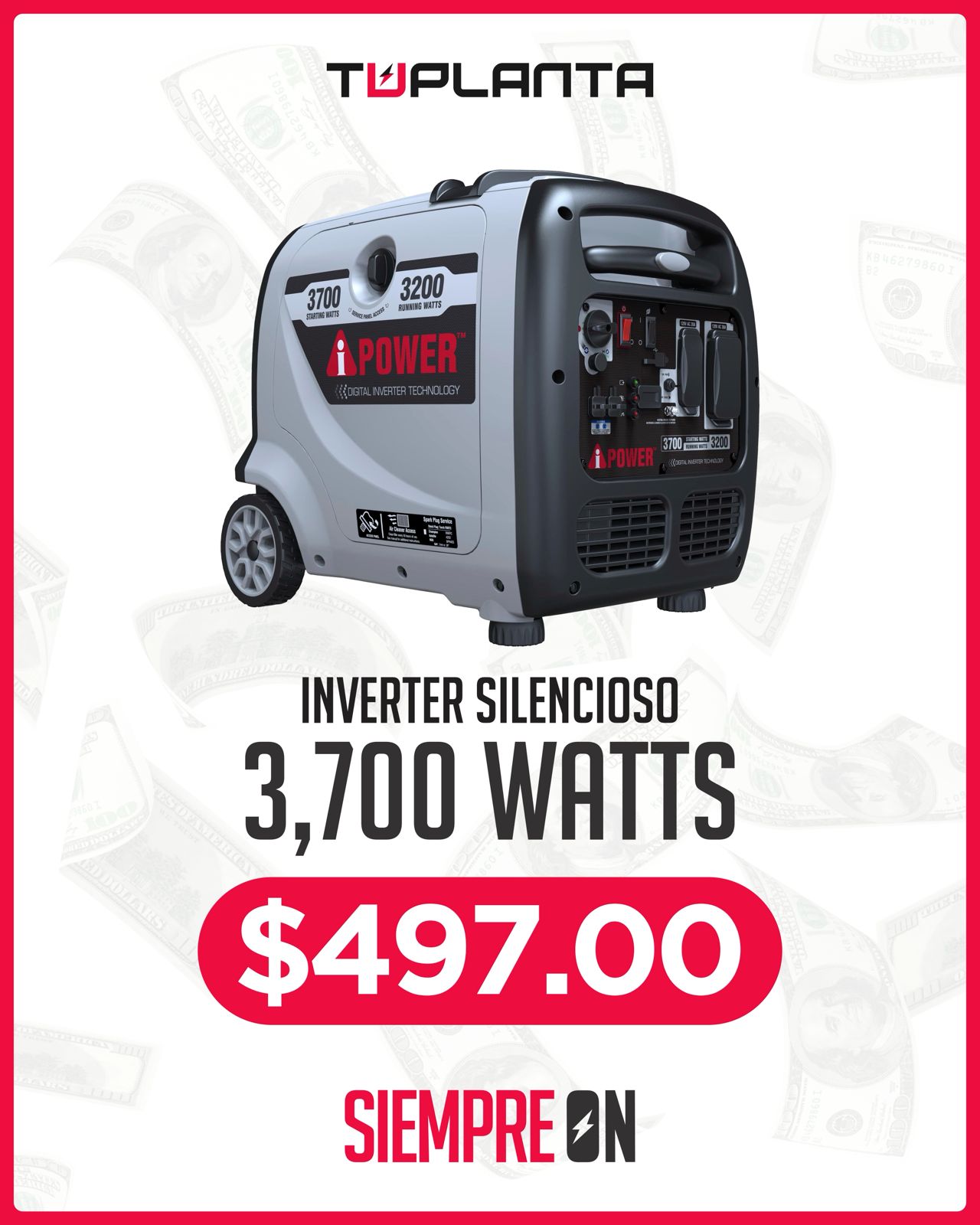 A-iPower AP3700i | Inverter | 3700 Watts (BLACK FRIDAY)