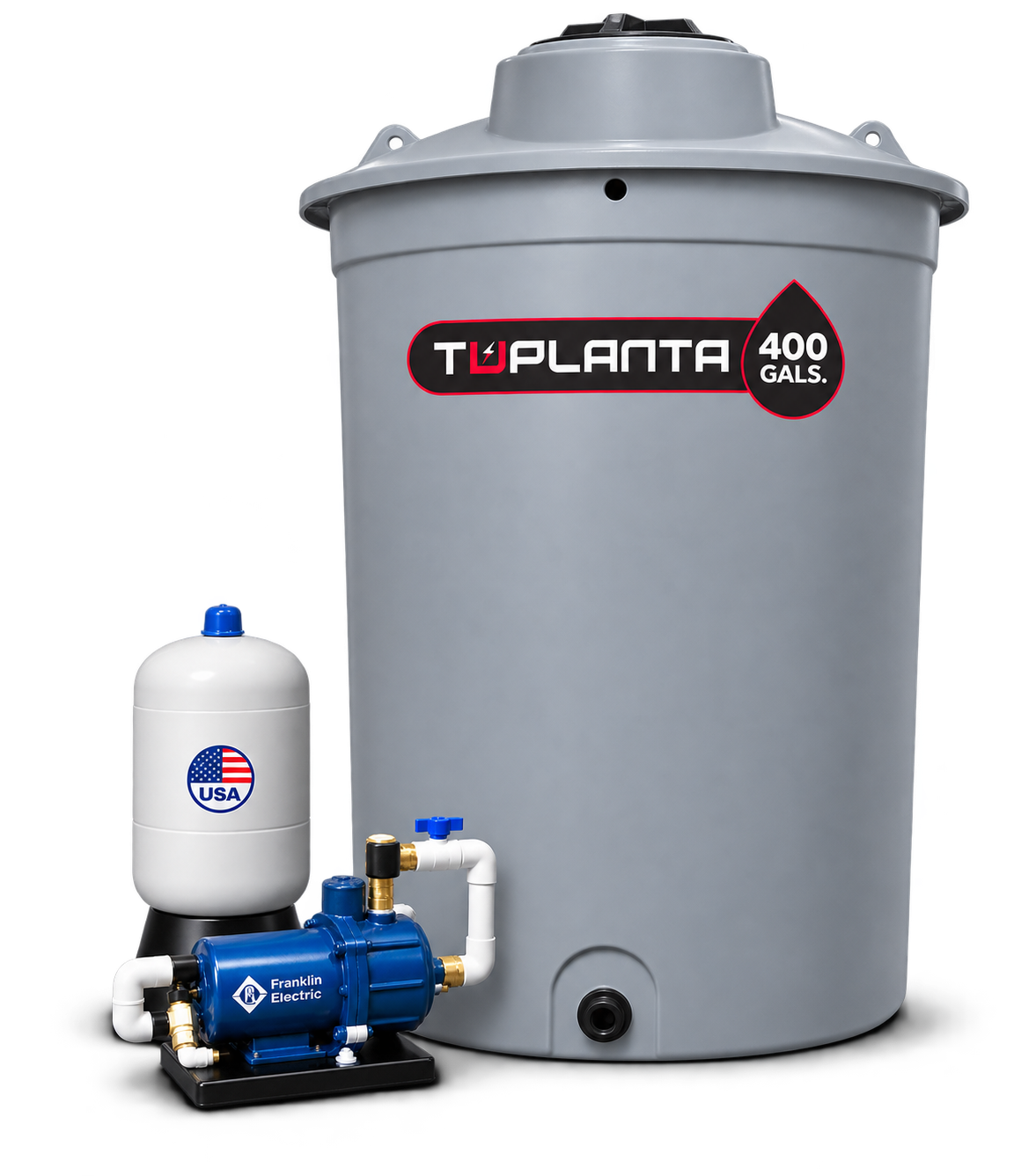 Cisterna de polietileno G400 | Instalada con Home by Tu Planta | 400 galones