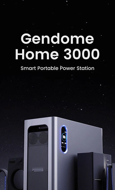 COMBO Gendome Home 3000 | 3,072 Wh / 3,000 W + Placa portátil de 200 Watts + Transfer Manual (Sub Panel) + Instalación*)