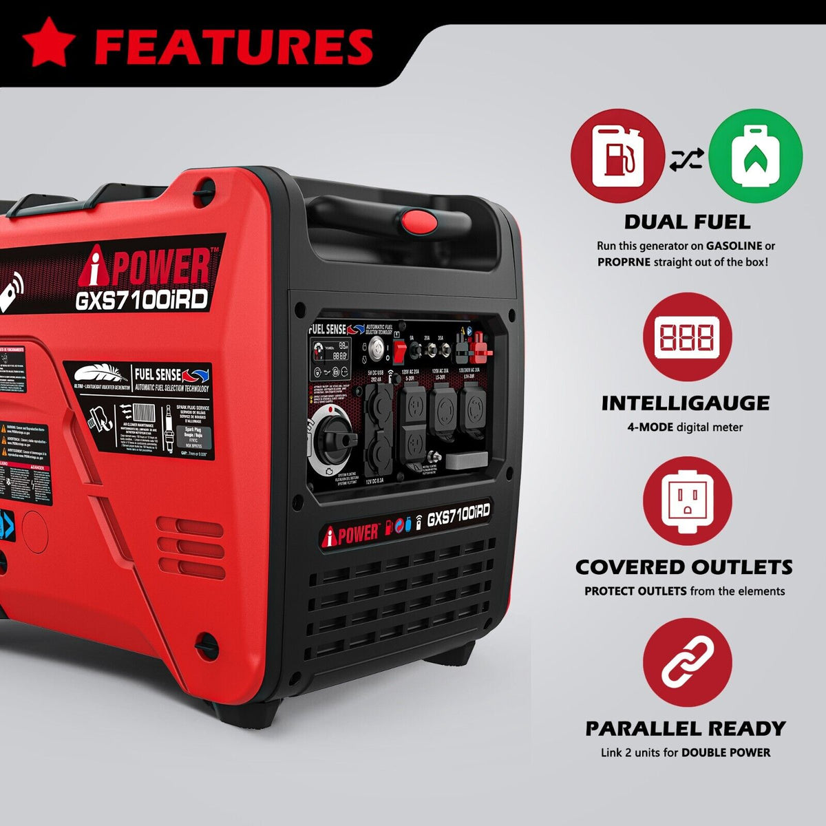 A-IPOWER  GXS7100iRD | Inverter | 7100 watts