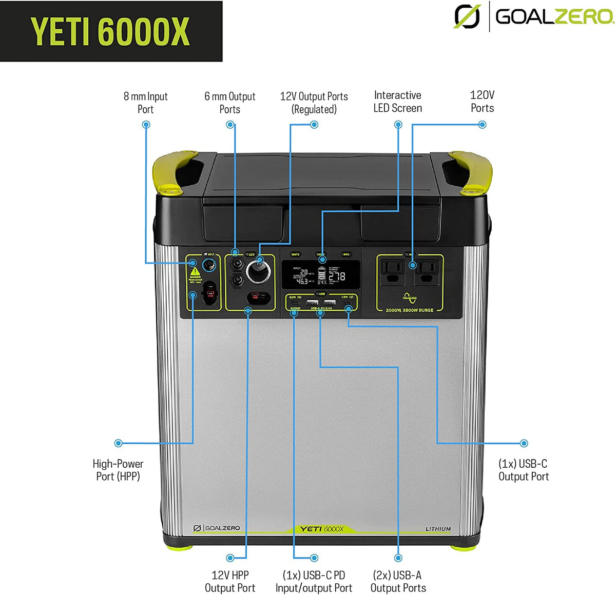 Goal Zero Yeti 6000X | 6071Wh + Placa de 200w.